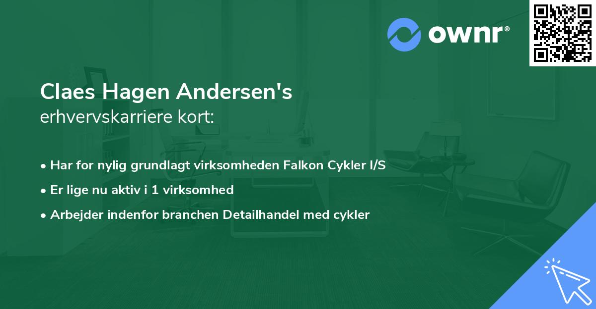 Claes Hagen Andersen's erhvervskarriere kort