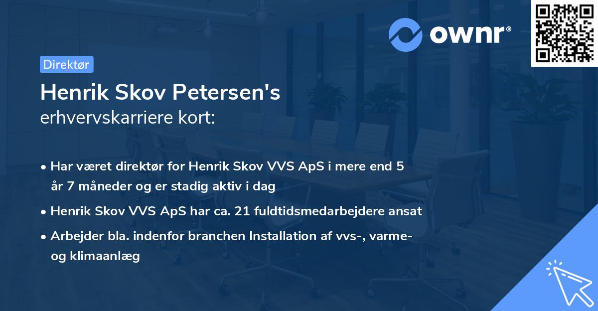 Henrik Skov Petersen's erhvervskarriere kort