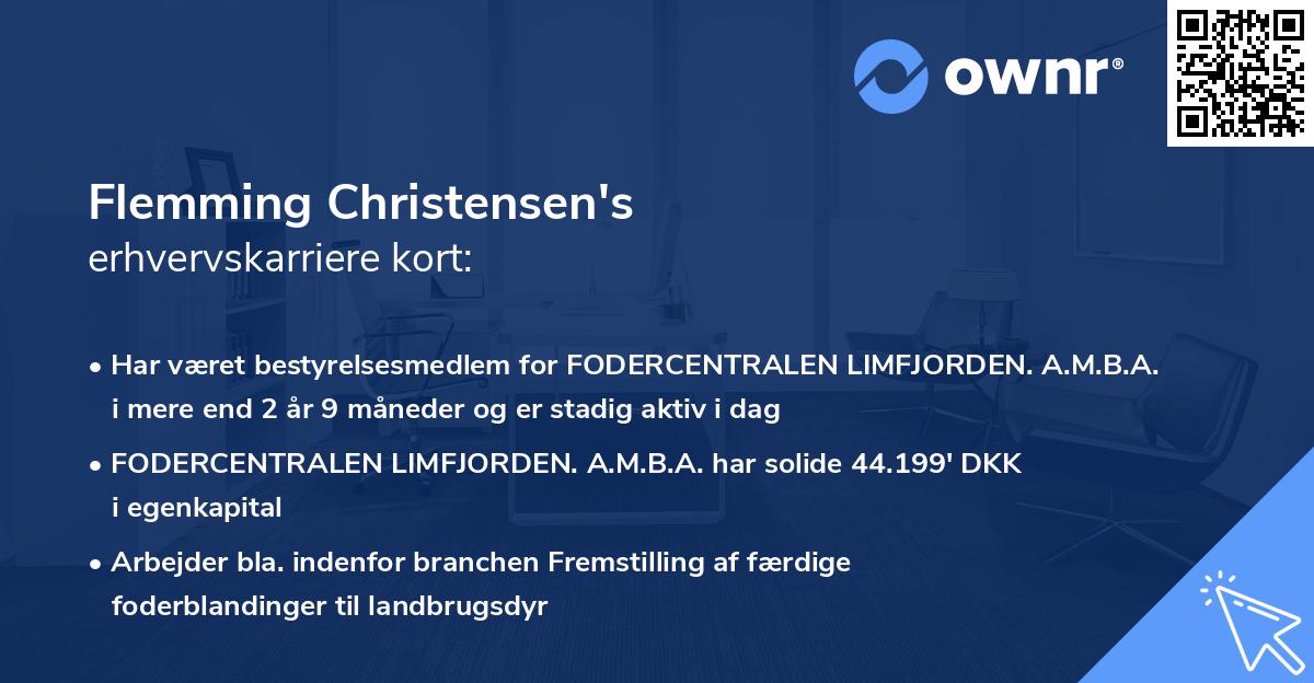 Flemming Christensen's erhvervskarriere kort