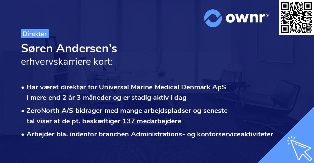 Søren Andersen's erhvervskarriere kort