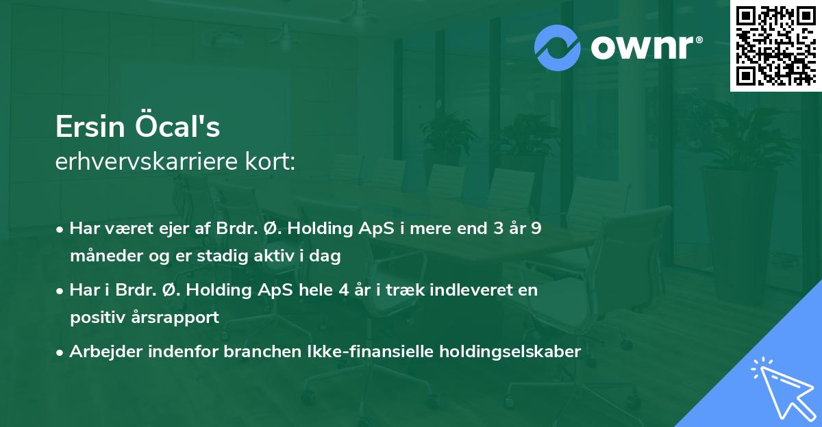 Ersin Öcal's erhvervskarriere kort