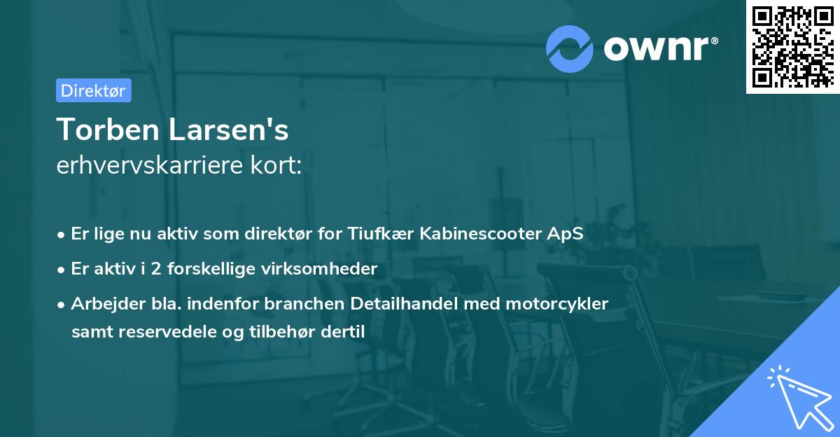 Torben Larsen's erhvervskarriere kort