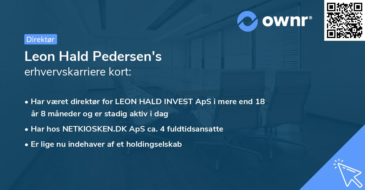 Leon Hald Pedersen's erhvervskarriere kort