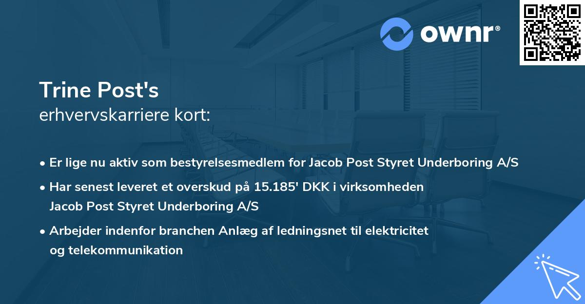 Trine Post's erhvervskarriere kort