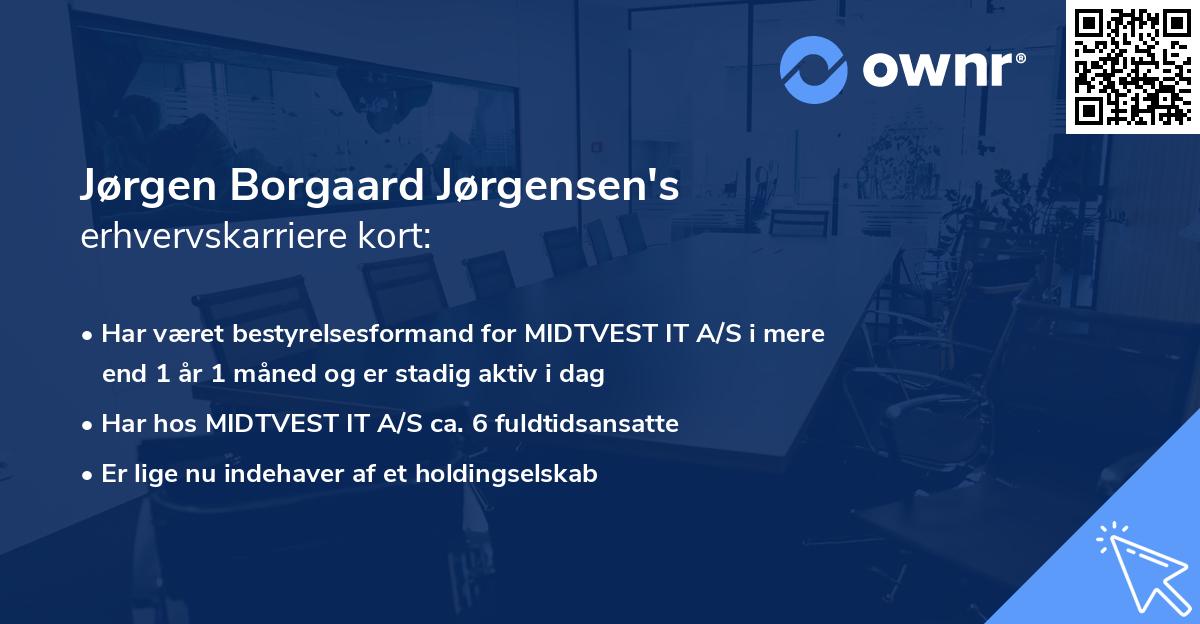 Jørgen Borgaard Jørgensen's erhvervskarriere kort