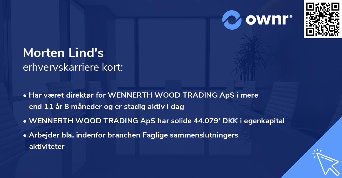 Morten Lind's erhvervskarriere kort