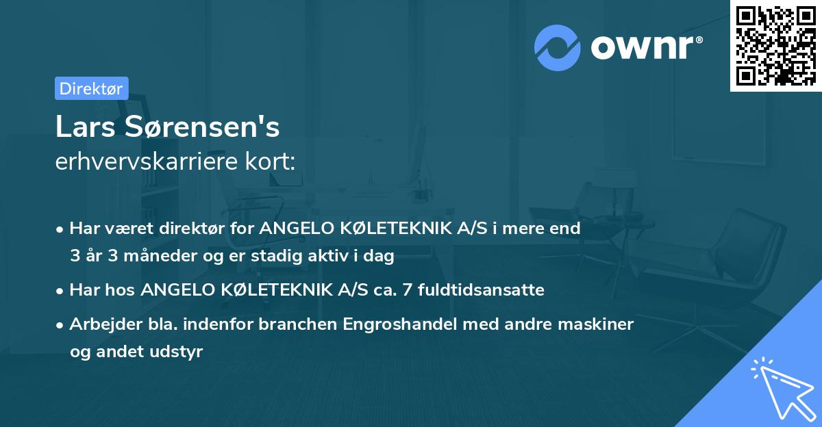 Lars Sørensen's erhvervskarriere kort