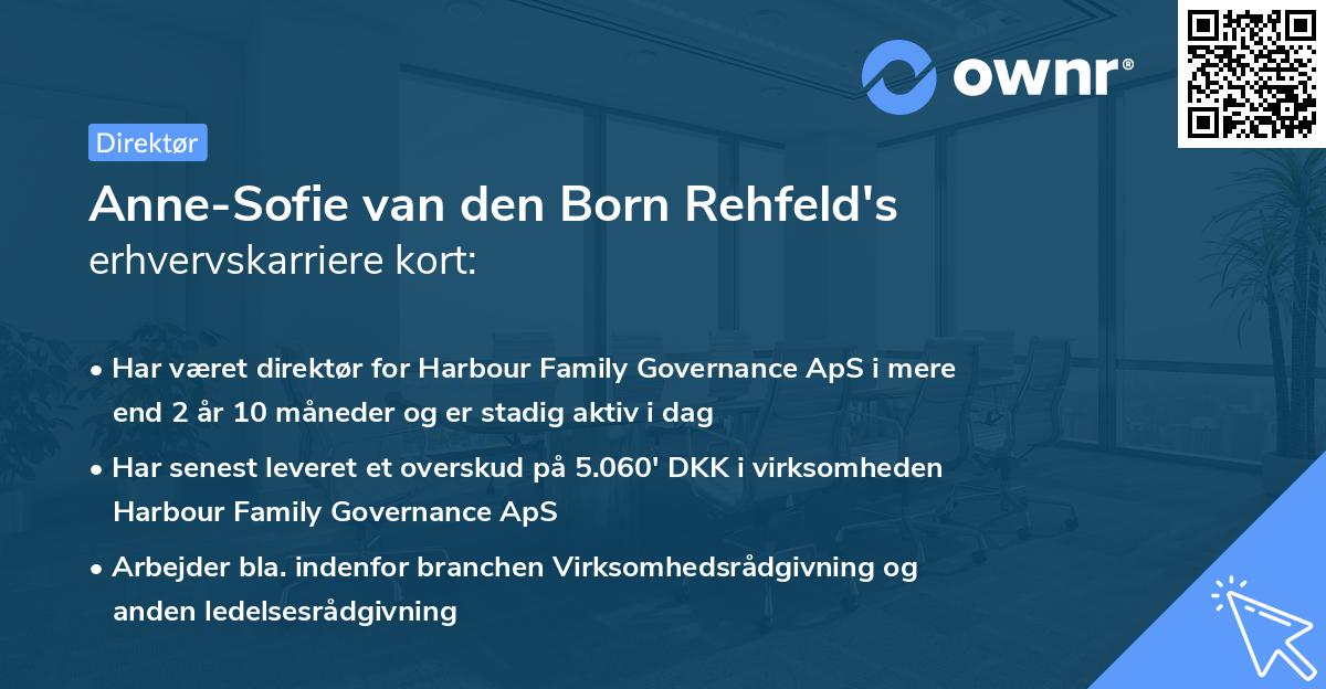 Anne-Sofie van den Born Rehfeld's erhvervskarriere kort