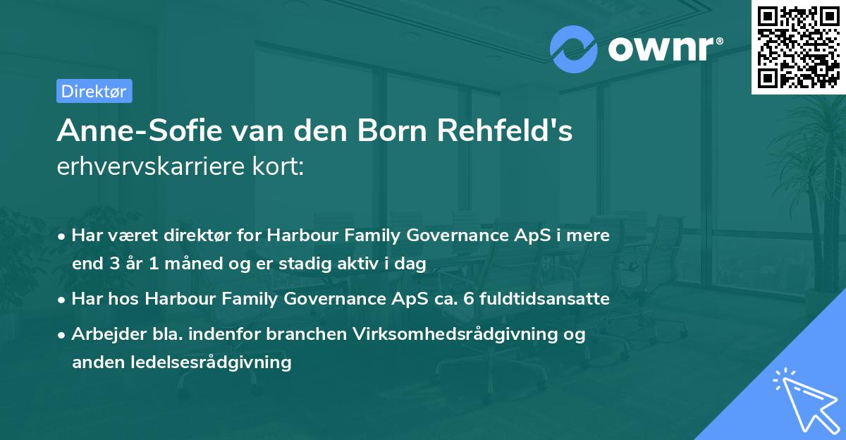 Anne-Sofie van den Born Rehfeld's erhvervskarriere kort