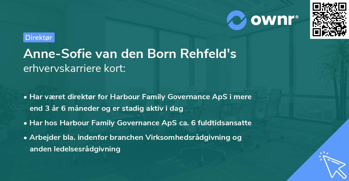 Anne-Sofie van den Born Rehfeld's erhvervskarriere kort