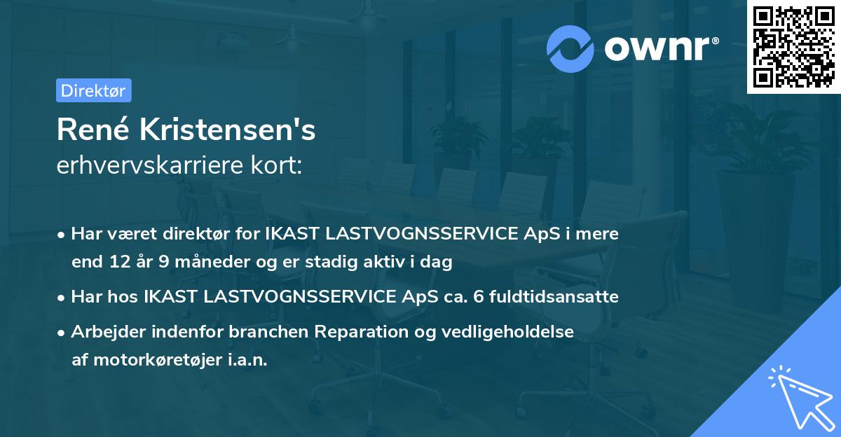 René Kristensen's erhvervskarriere kort