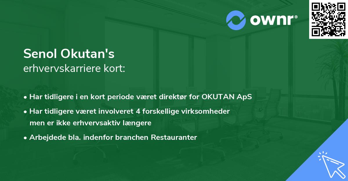 Senol Okutan's erhvervskarriere kort