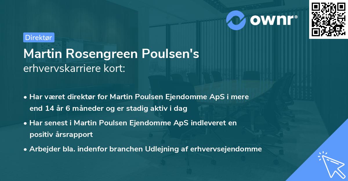 Martin Rosengreen Poulsen's erhvervskarriere kort