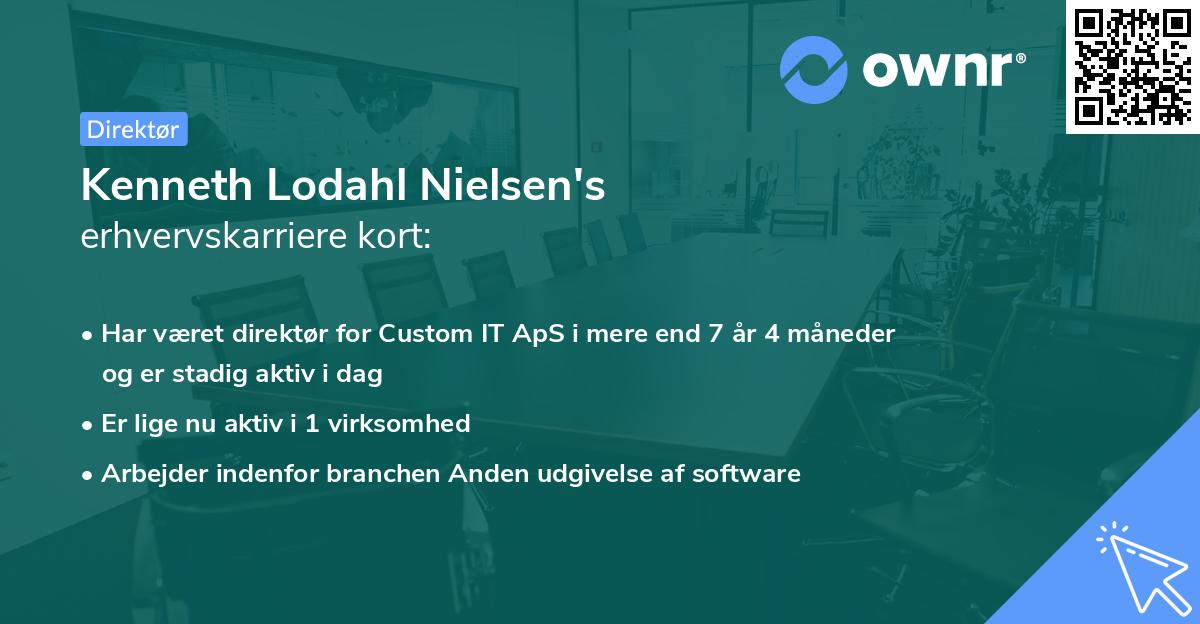 Kenneth Lodahl Nielsen's erhvervskarriere kort