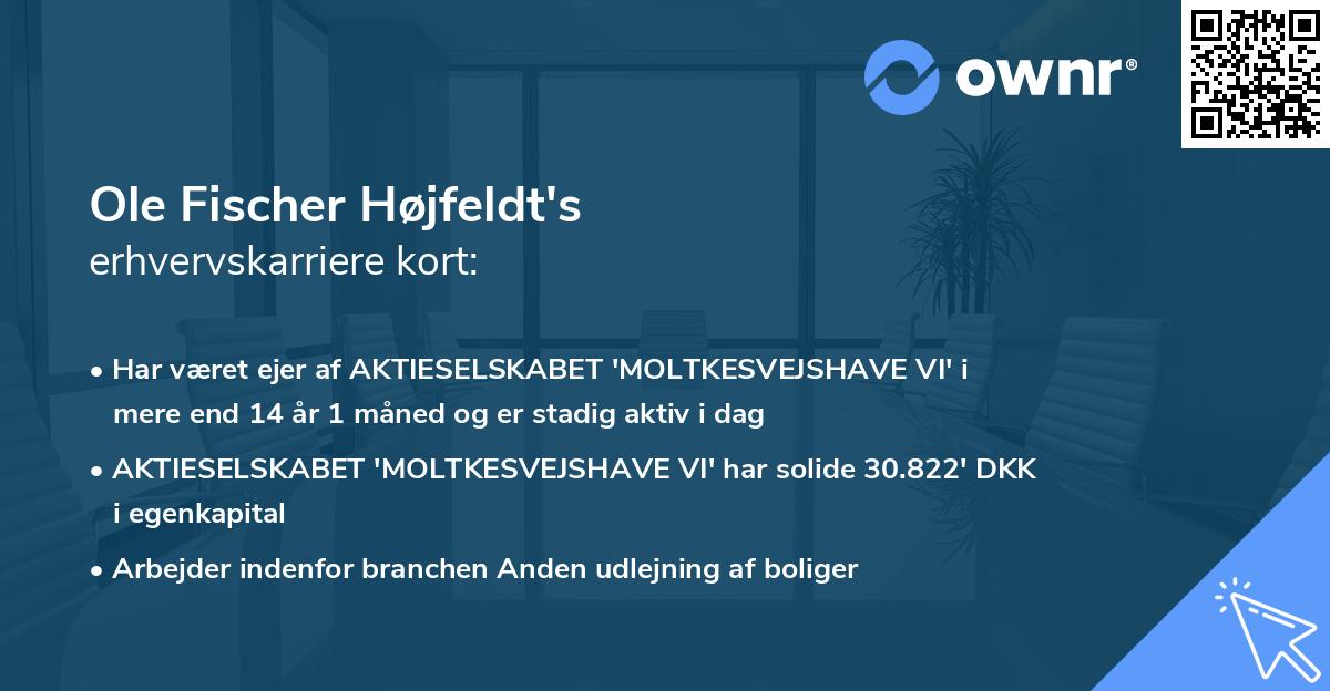 Ole Fischer Højfeldt's erhvervskarriere kort