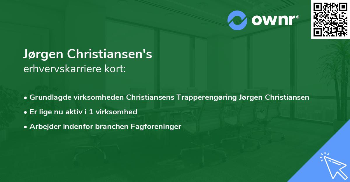 Jørgen Christiansen's erhvervskarriere kort