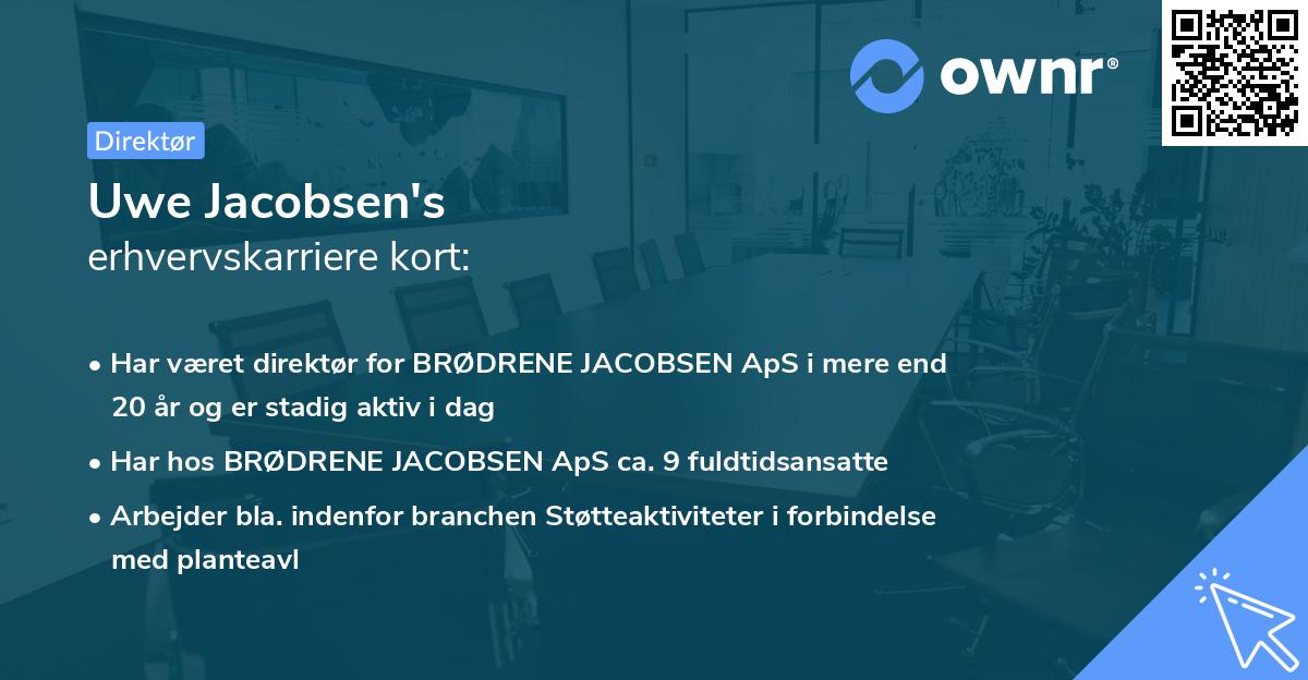 Uwe Jacobsen's erhvervskarriere kort