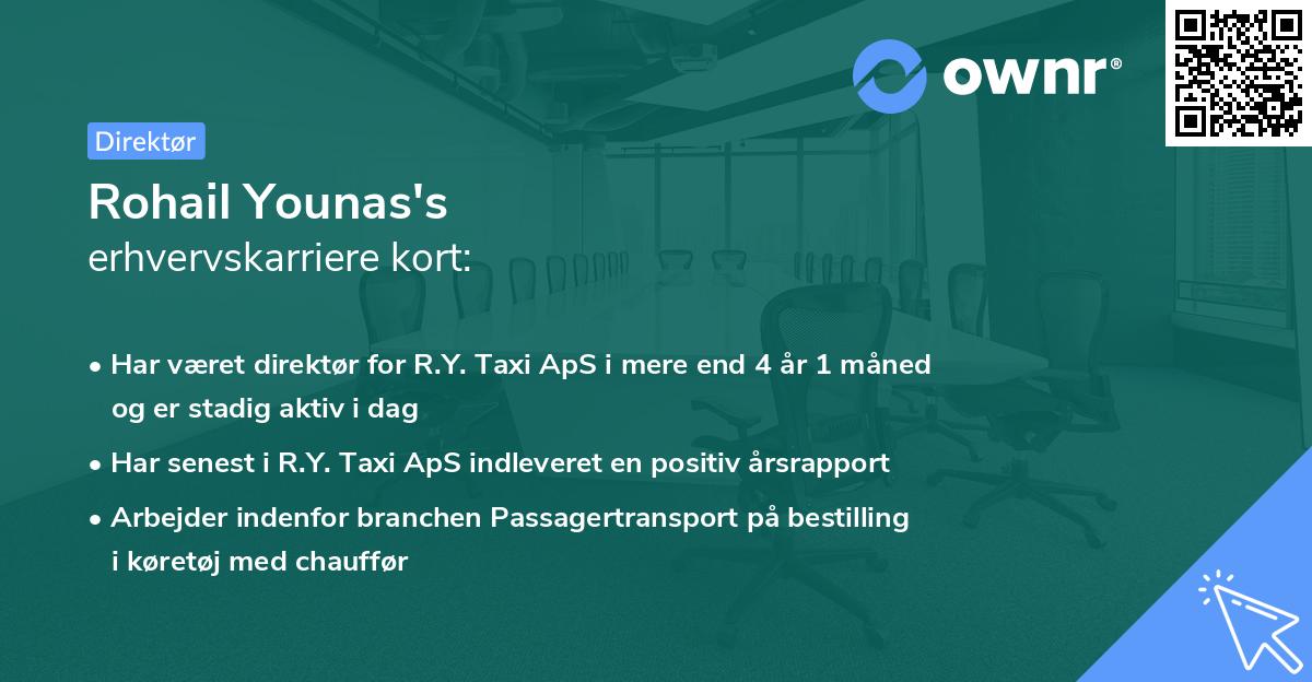 Rohail Younas's erhvervskarriere kort