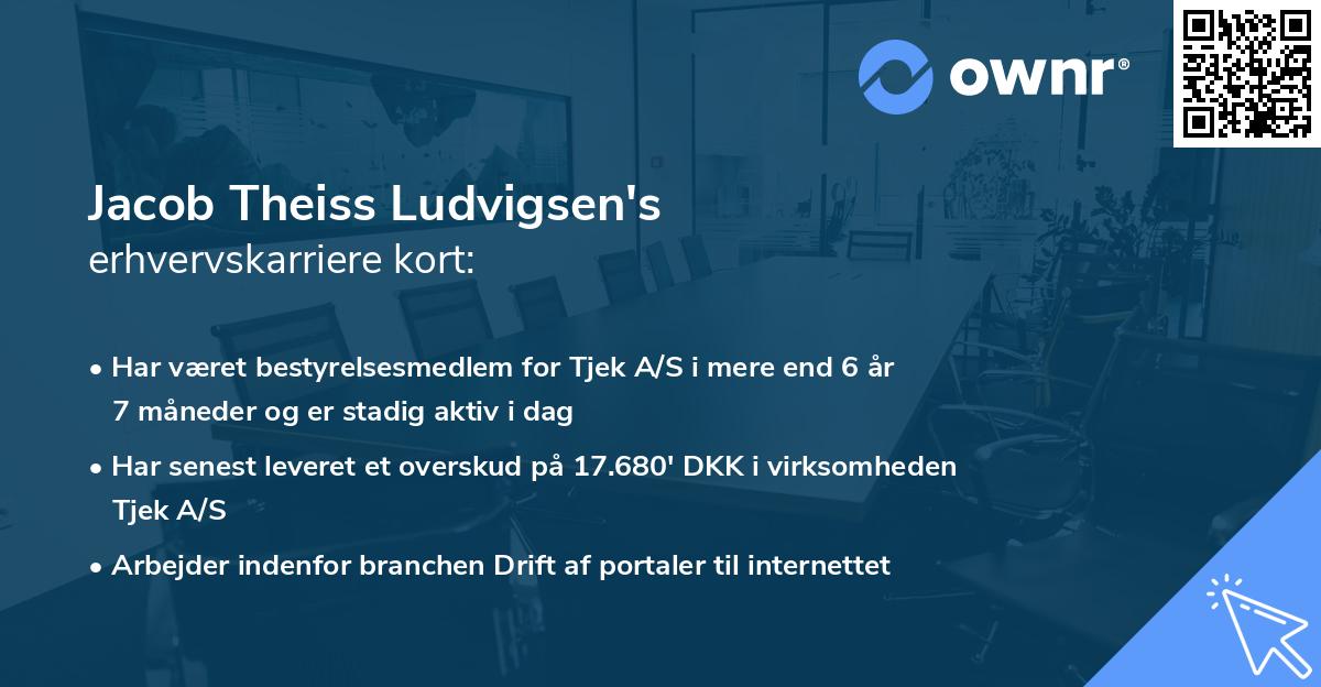 Jacob Theiss Ludvigsen's erhvervskarriere kort