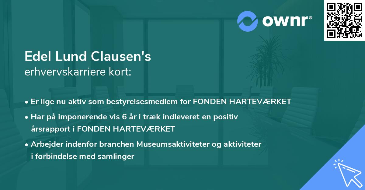 Edel Lund Clausen's erhvervskarriere kort