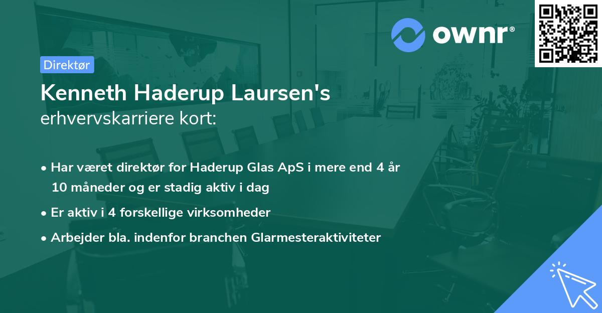 Kenneth Haderup Laursen's erhvervskarriere kort