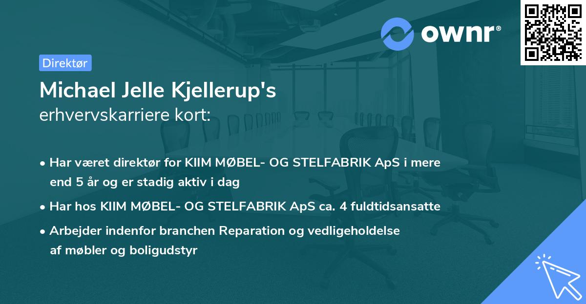 Michael Jelle Kjellerup's erhvervskarriere kort