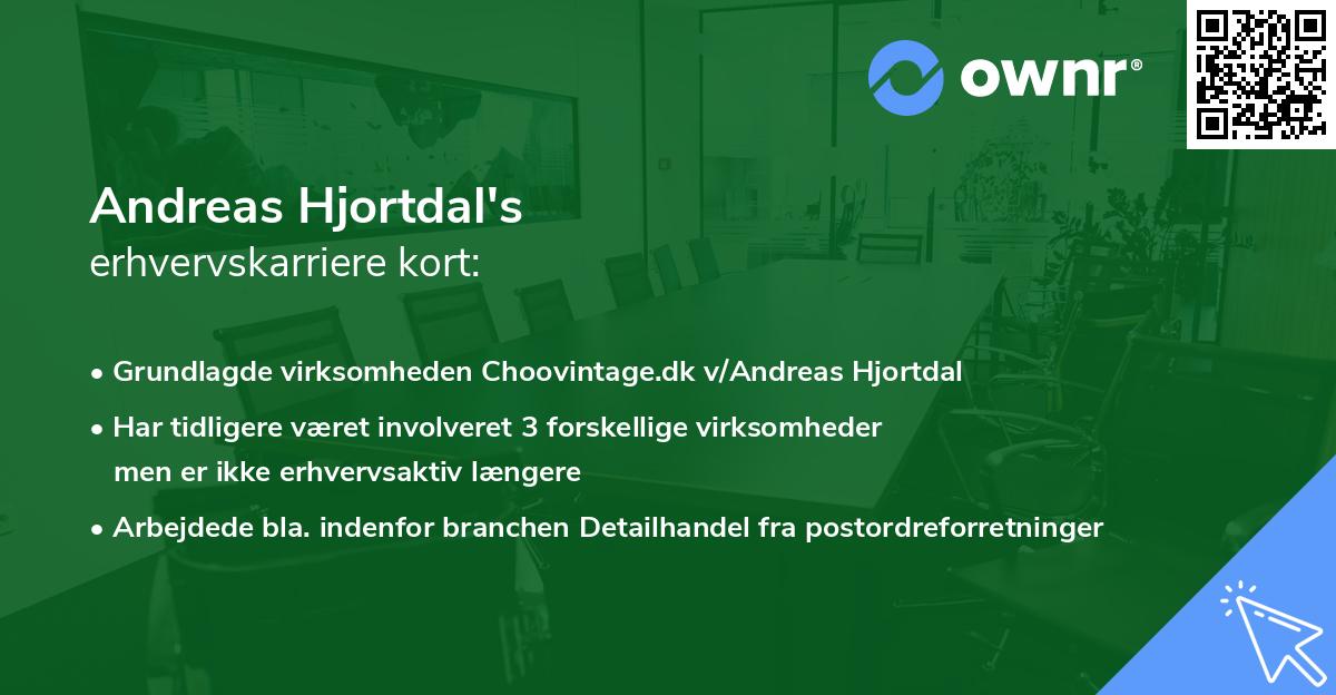 Andreas Hjortdal's erhvervskarriere kort