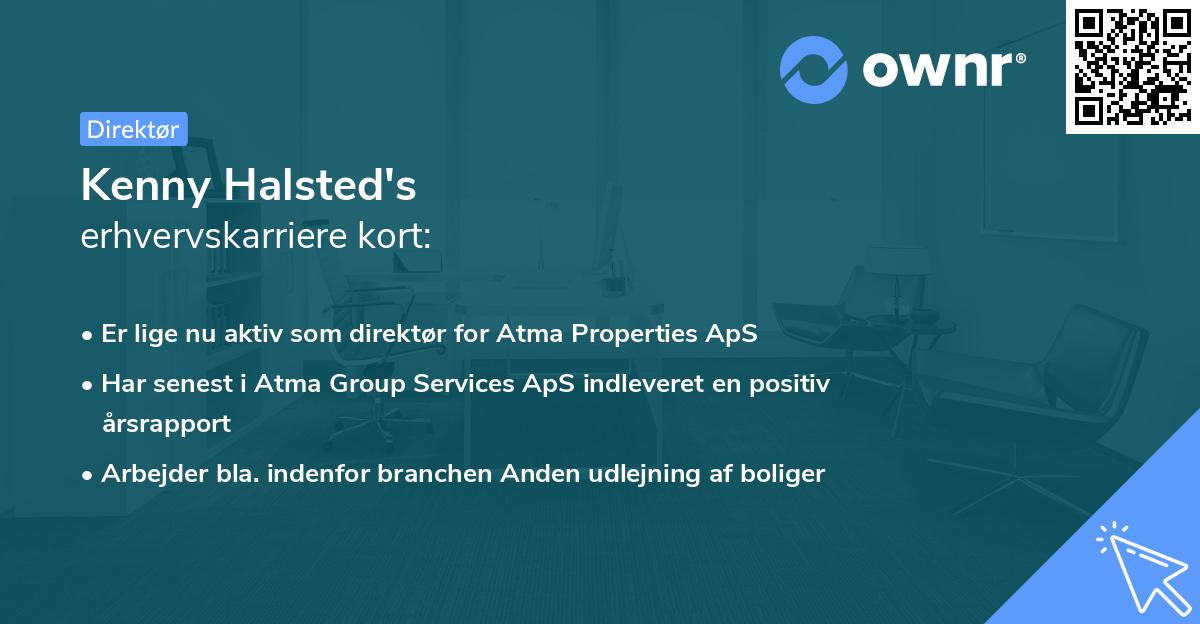 Kenny Halsted's erhvervskarriere kort
