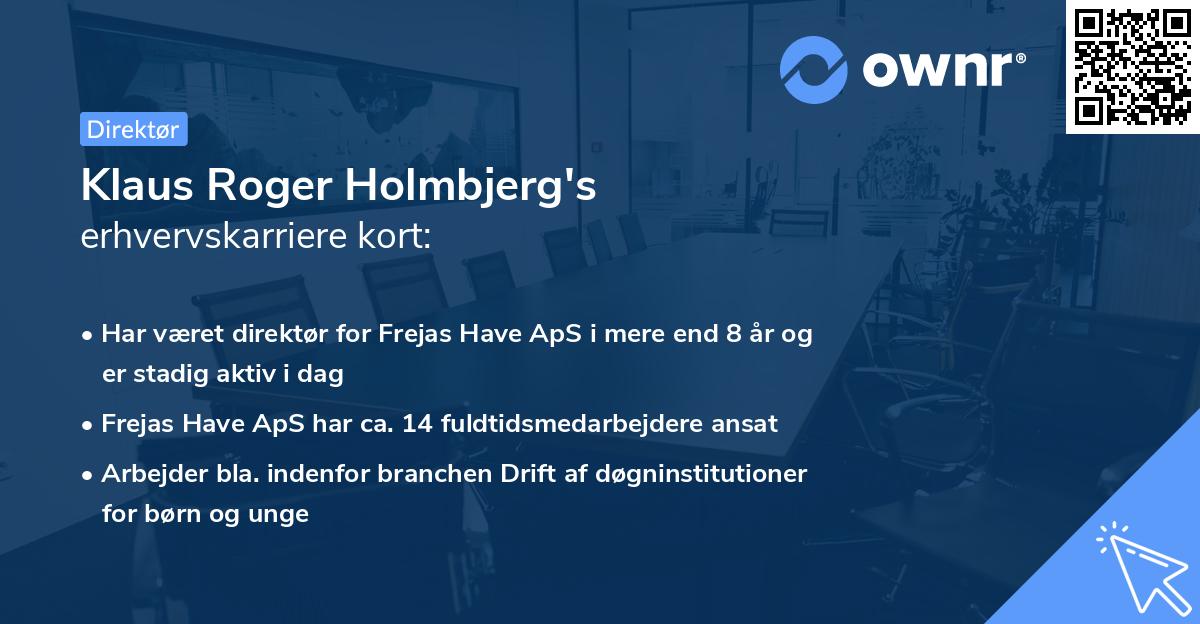 Klaus Roger Holmbjerg's erhvervskarriere kort
