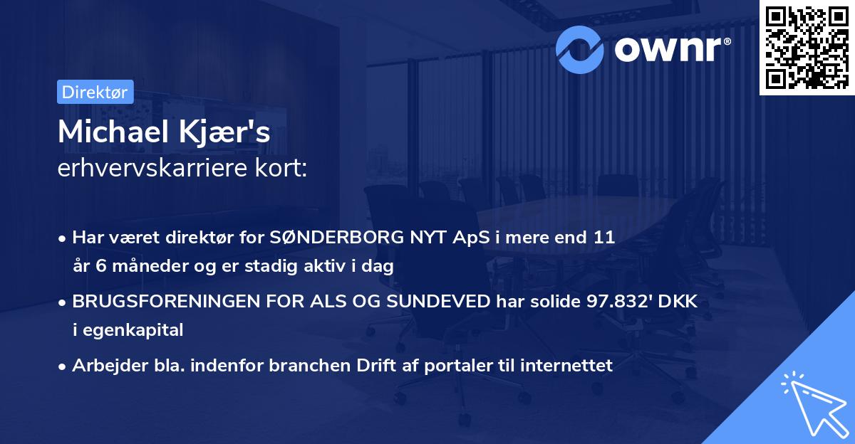 Michael Kjær's erhvervskarriere kort