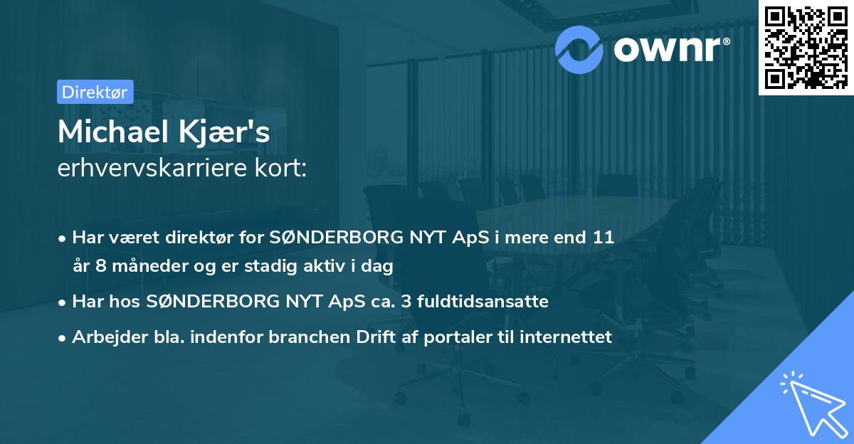 Michael Kjær's erhvervskarriere kort