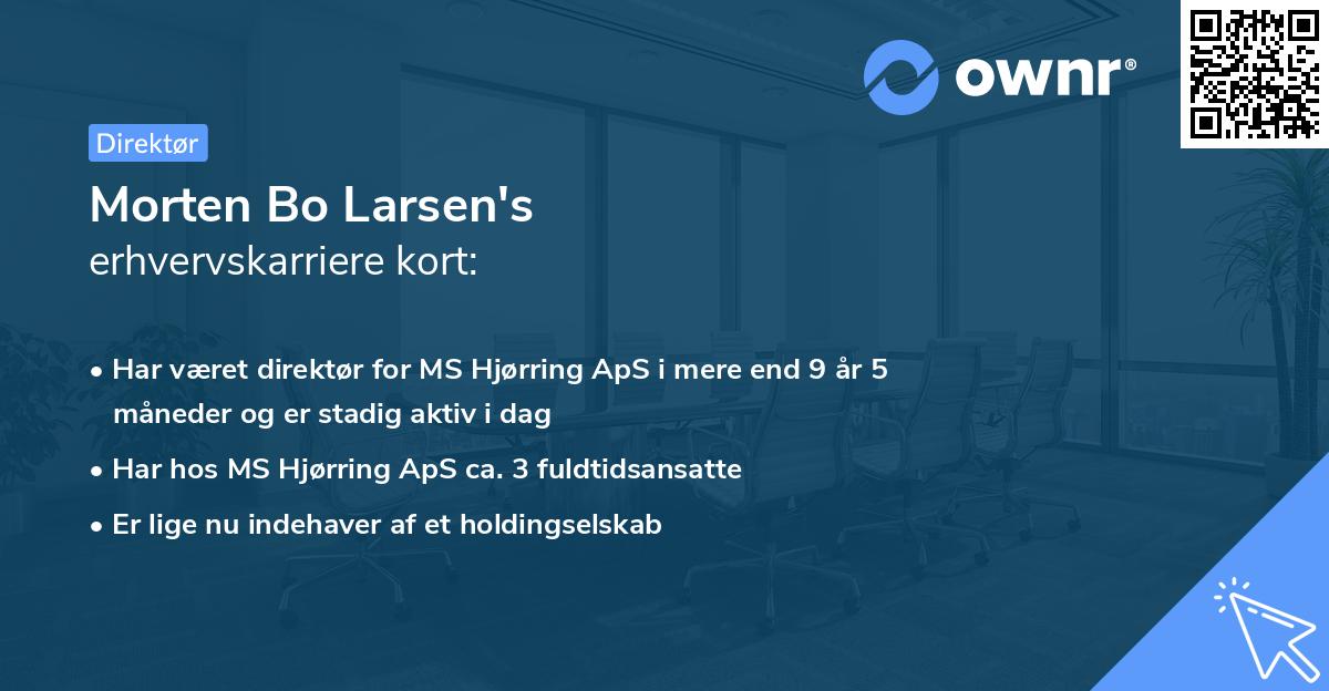 Morten Bo Larsen's erhvervskarriere kort