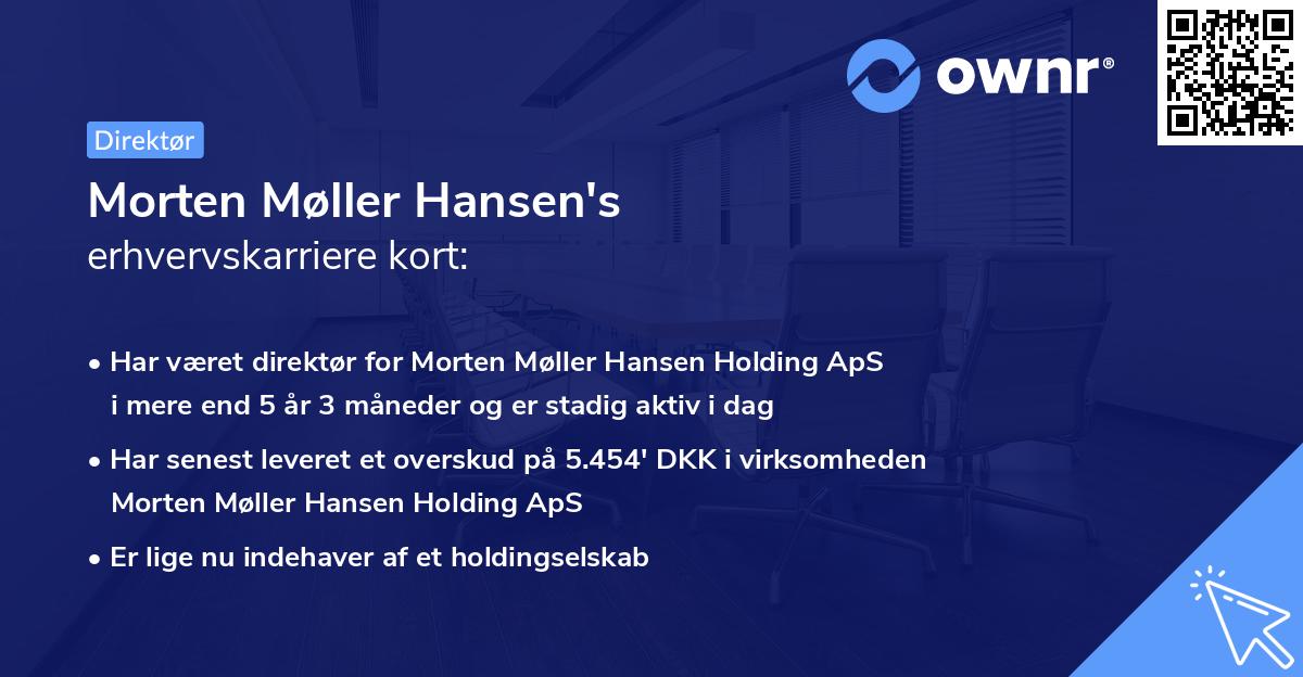 Morten Møller Hansen's erhvervskarriere kort