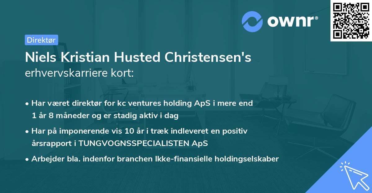 Niels Kristian Husted Christensen's erhvervskarriere kort