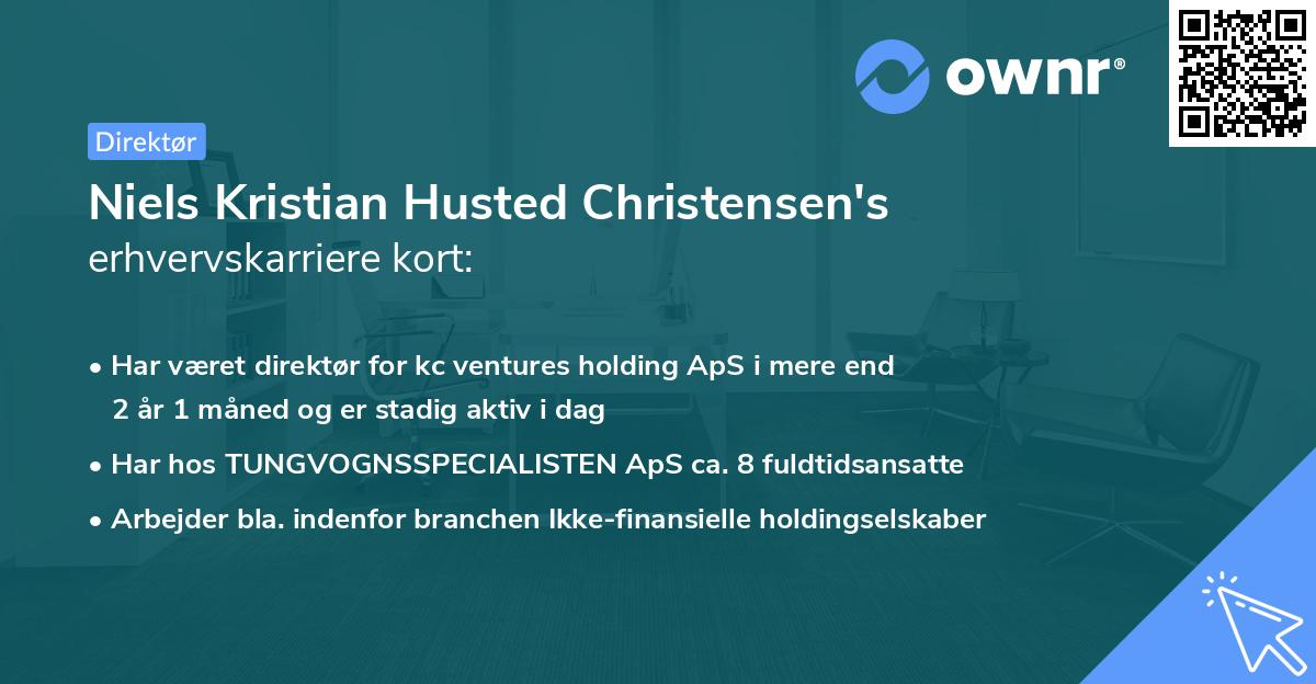 Niels Kristian Husted Christensen's erhvervskarriere kort