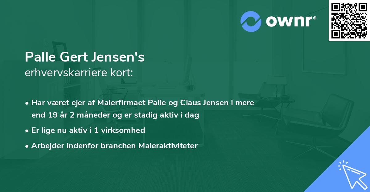 Palle Gert Jensen's erhvervskarriere kort