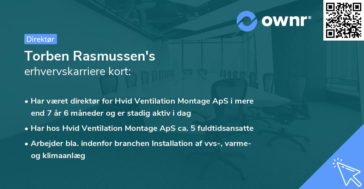 Torben Rasmussen's erhvervskarriere kort