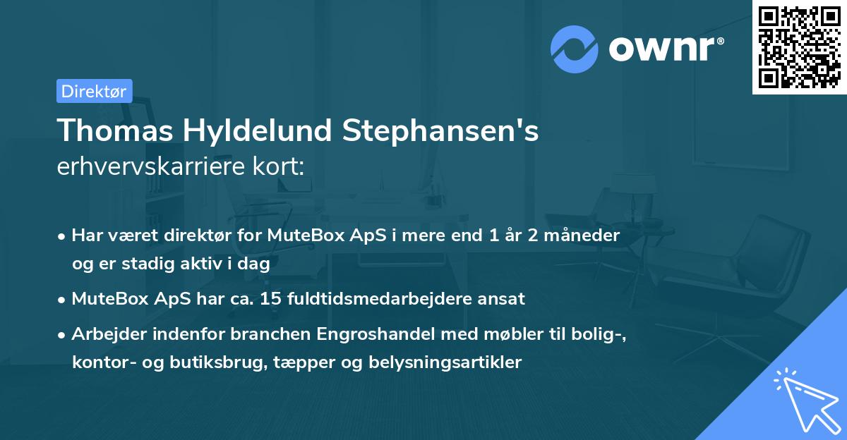 Thomas Hyldelund Stephansen's erhvervskarriere kort