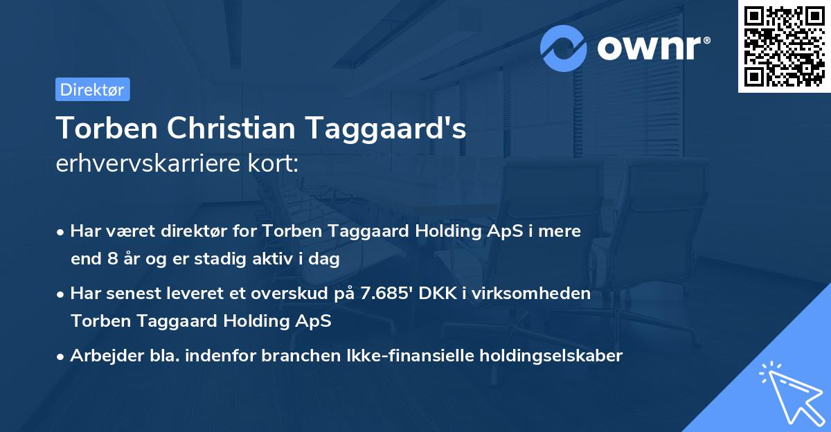 Torben Christian Taggaard's erhvervskarriere kort