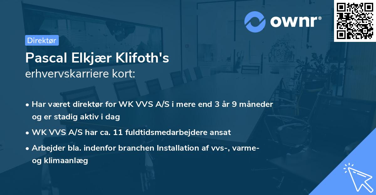 Pascal Elkjær Klifoth's erhvervskarriere kort