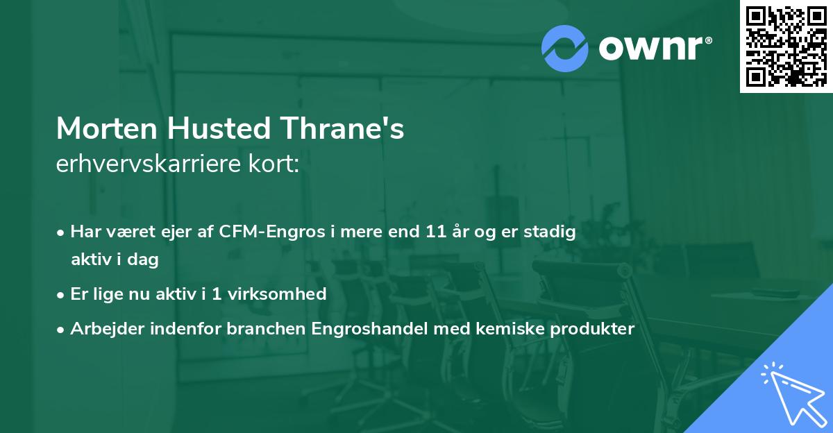 Morten Husted Thrane's erhvervskarriere kort