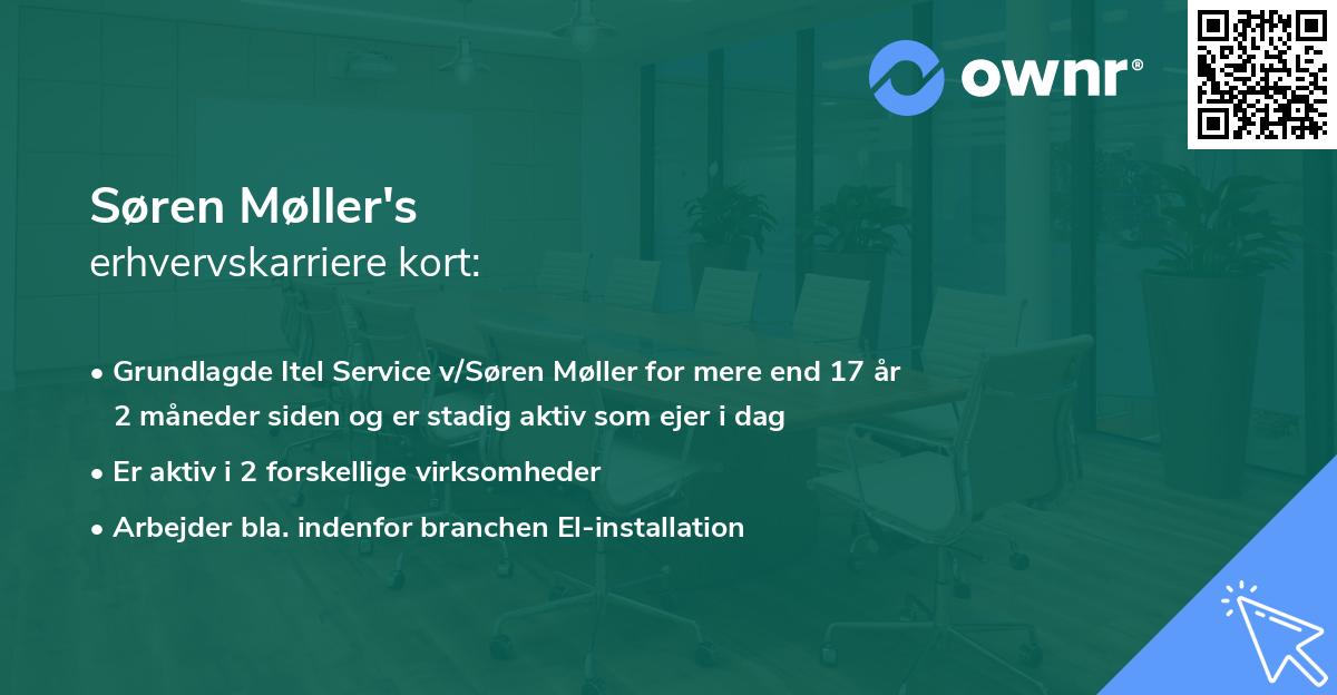 Søren Møller's erhvervskarriere kort