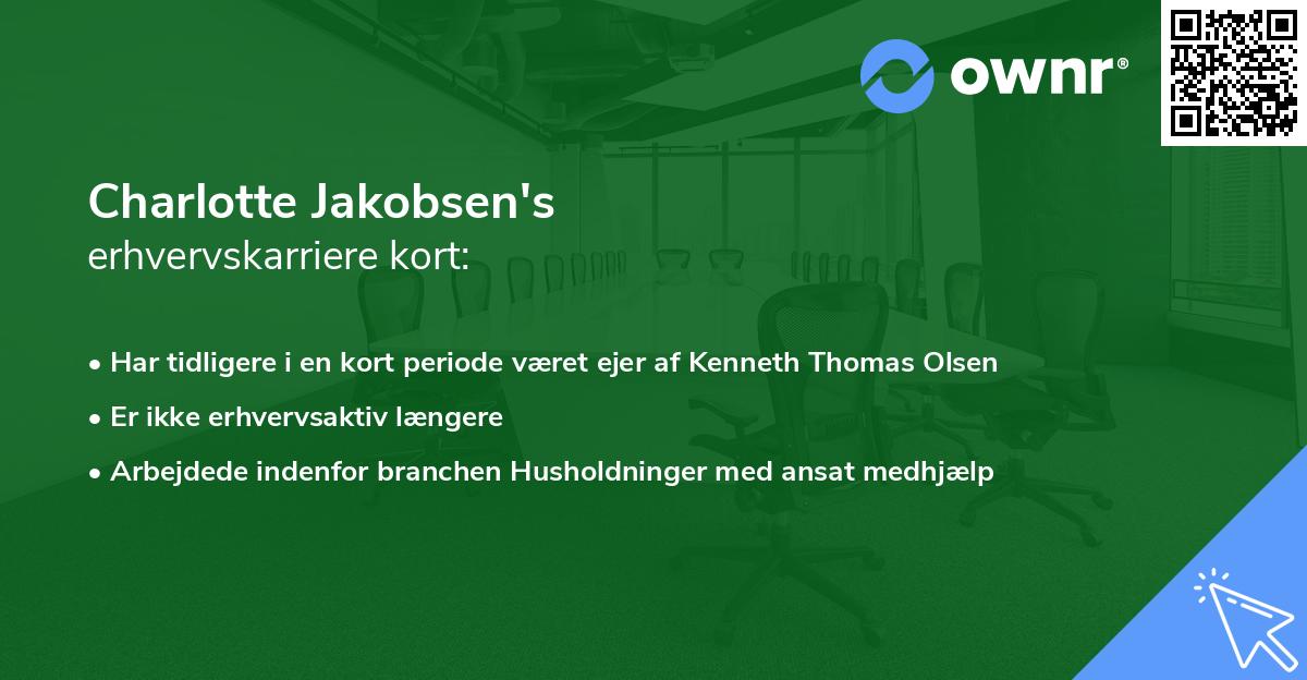 Charlotte Jakobsen's erhvervskarriere kort