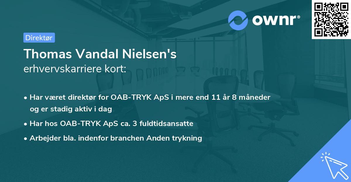 Thomas Vandal Nielsen's erhvervskarriere kort