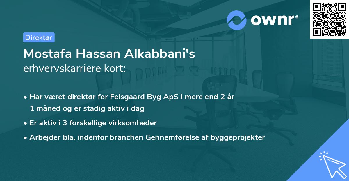 Mostafa Hassan Alkabbani's erhvervskarriere kort