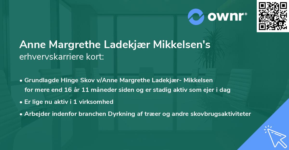 Anne Margrethe Ladekjær Mikkelsen's erhvervskarriere kort