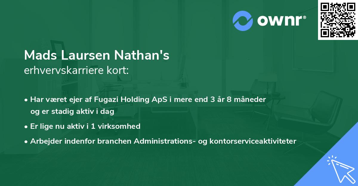 Mads Laursen Nathan's erhvervskarriere kort