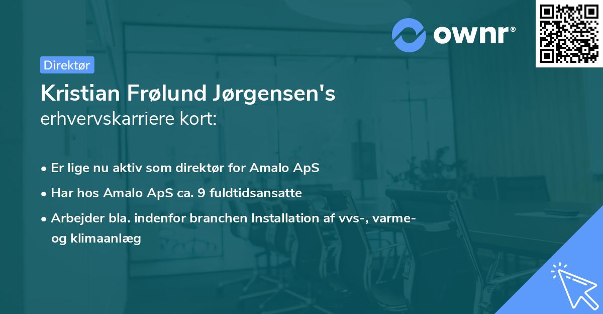 Kristian Frølund Jørgensen's erhvervskarriere kort
