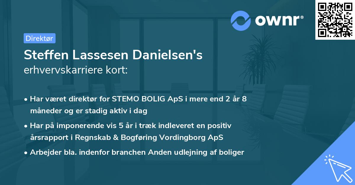 Steffen Lassesen Danielsen's erhvervskarriere kort