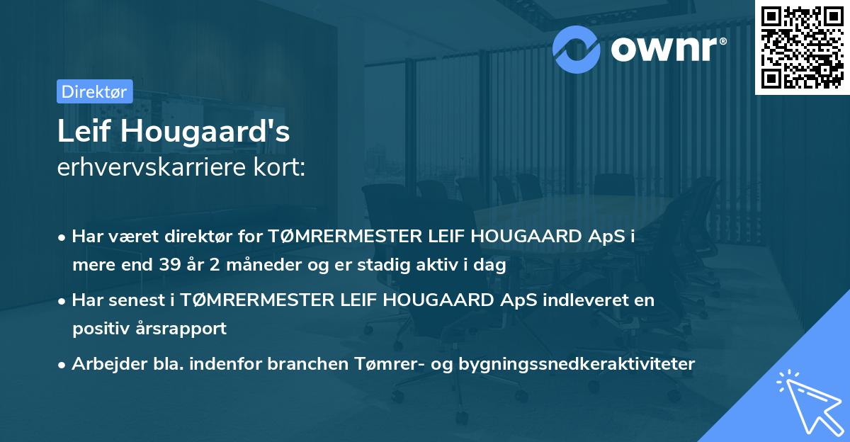 Leif Hougaard's erhvervskarriere kort